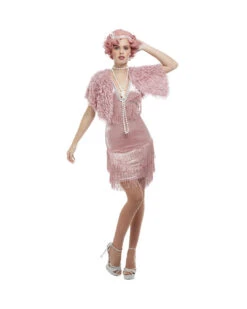 20er Jahre Pink Charleston Flapper Kostüm