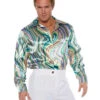 Glänzendes 70er Jahre Swirl Disco Hemd -Halloween/Cosplay 70er jahre disco hemd mit swirls faschingskostueme und zuebehoer disco shirt 52161 2