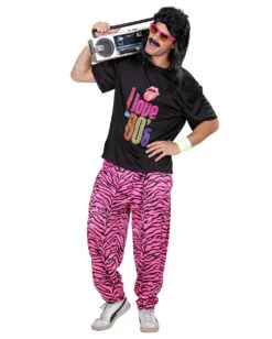 80er Jahre Pink Zebra Trainings Hose -Halloween/Cosplay 80er jahre pink zebra jogging hose 80ies traingshose 80ies pink zebra baggy pants bad taste kostueme 36611 04