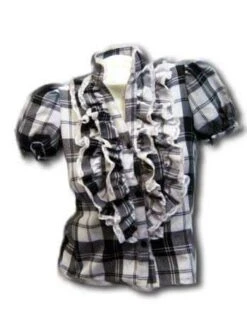 Karo Rüschen Bluse Gr.M