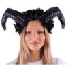 Widder Cosplay Hörner Mit Schwarzen Rosen -Halloween/Cosplay aries cosplay hoerner mit schwarzen rosen aries cosplay horns with black roses 50482 01