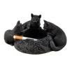 Aschenbecher Mit 3 Schwarzen Katzen -Halloween/Cosplay aschenbecher mit drei schwarzen katzen ashtray with three black cats gothic deko 38926 01