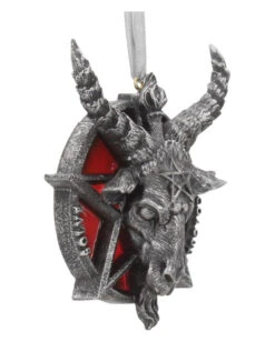 Baphomet Christbaumkugel 9,5cm -Halloween/Cosplay baphomet weihnachtskugel baphomet christbaumkugel baphomet hanging ornament gothic schmuck 51108 03