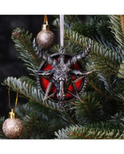 Baphomet Christbaumkugel 9,5cm -Halloween/Cosplay baphomet weihnachtskugel baphomet christbaumkugel baphomet hanging ornament gothic schmuck 51108 06