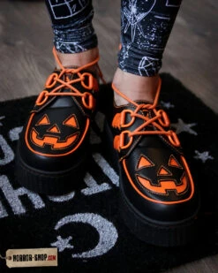 Schwarze Jack O'lantern Trick Or Treat Schuhe -Halloween/Cosplay black orange