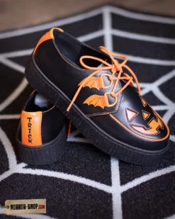Schwarze Jack O'lantern Trick Or Treat Schuhe -Halloween/Cosplay black orange3