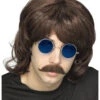 Braune 70er Jahre Perücke -Halloween/Cosplay braune 70er jahre peruecke 70s shag wig 18927
