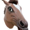 Latexmaske Pferdekopf -Halloween/Cosplay braune pferdemaske mit haaren tiermaske brown horse mask 28785