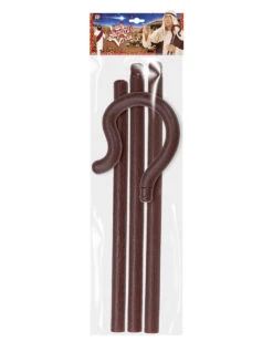 Hirtenstab 4-teilig 148 Cm -Halloween/Cosplay brauner hirtenstab shepherds crook nikolaus stab kostuemzubehoer 36617 02