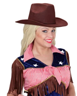 Sheriff Hut Braun -Halloween/Cosplay brauner cowboyhut aus filz cowboy hat karnevalshut westernhut 22970 3