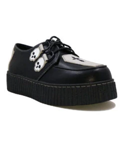 Schwarze Coffin Creepers Schuhe -Halloween/Cosplay coffin black creepers schuhe krypt coffin black creepers shoes halloween schuhe 52805 3
