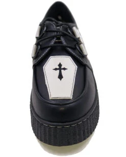 Schwarze Coffin Creepers Schuhe -Halloween/Cosplay coffin black creepers schuhe krypt coffin black creepers shoes halloween schuhe 52805 4