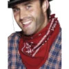 Rotes Bandana -Halloween/Cosplay cowboy halstuch rot quadratsiches bandana fuer vielseitige faschingskostueme 23939