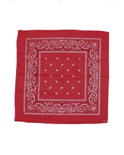 Rotes Bandana -Halloween/Cosplay cowboy halstuch rot quadratsiches bandana fuer vielseitige faschingskostueme 23939 2