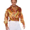 Multicolor Disco Kostüm Hemd -Halloween/Cosplay disco kostuem hemd multicolor buntes 70er jahre kostuem regenbogen hemd 70s costume 31553