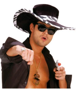 Dollarzeichen Halskette -Halloween/Cosplay dollarzeichen halskette zuhaelter halskette gangster rapper halskette als kostuemschmuck 18263 04