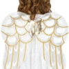 Weiß-goldene Engelsflügel 2 Weiß-goldene Engelsflügel -Halloween/Cosplay engels fluegel wei gold engelfluegel fuer karneval kostuem zubehoer fuer fasching angel wings 26564