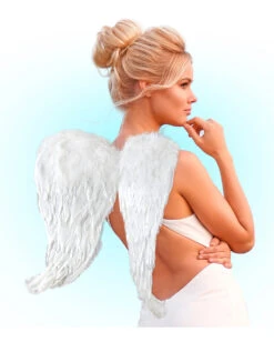 Weiße Engelsflügel Mit Federn 51x46cm 9 Weiße Engelsflügel Mit Federn 51x46cm -Halloween/Cosplay engelsfluegel mit weissen federn white angel wings kostuemfluegel und zuebehoer 52424 4