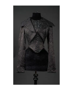 Evil Queen Brokat Jacke Mit Stehkragen -Halloween/Cosplay evil queen jacket mit stehkragen evil queen jacket with stand up collar 39121 04