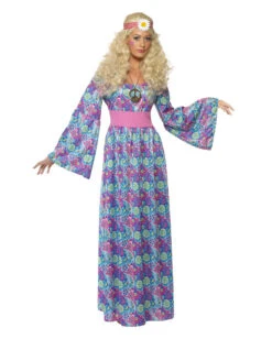 Flower Power Hippie Maxi-Kleid XL