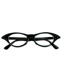 50s Rockabilly Brille Mit Strasssteinen -Halloween/Cosplay fuenfziger jahre cateye brille 50s brille rockabilly brille kostuembrille 29387 04