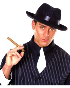 Nadelstreifen Gangster Hut