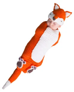 Gehäkelter Baby Kostümsack Fuchs