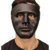 Schwarze Gesichtsmaske -Halloween/Cosplay gesichtsmaske schwarz kostuemmaske verkleidungszubehoer faschingsmaske halloweenmaske blank mask black 25702