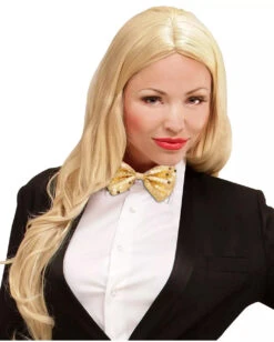 Pailletten-Fliege Gold -Halloween/Cosplay goldene fliege aus pailletten goldene pailletten fliege golden tie bow 29360 04