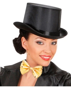 Pailletten-Fliege Gold -Halloween/Cosplay goldene fliege aus pailletten goldene pailletten fliege golden tie bow 29360 05