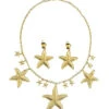 Goldenes Meerjungfrauen Kostüm Schmuck Set -Halloween/Cosplay goldenes mermaid schmuck set als kostuemzubehoer 38054
