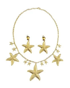 Goldenes Meerjungfrauen Kostüm Schmuck Set