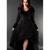 Evil Queen Gothicmantel -Halloween/Cosplay gothic brokat mantel evil queen gothicjacke gothickleidung black brocade coat 29998 1