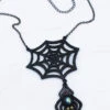 Gothic Kette Spinnennetz Mit Spinne -Halloween/Cosplay gothic kunsthandwerk kette spinne mit netz gothic handmade craft chain spider gothic geschenk schmuck 52579 neu