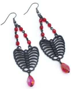 Gothic Ohrringe Skelett Korpus