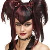 Gothic Fee Perücke Schwarz Rot -Halloween/Cosplay gothic fee peruecke schwarz rot gothic fashion 13394 2