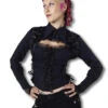 Schwarze Rüschenjacke -Halloween/Cosplay gothic rueschen jacke punk jacke sommerjacke mit rueschen go1311