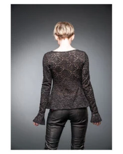 Spitzenshirt Mit Raffungen -Halloween/Cosplay gothic spitzenshirt gothic fashion queen of darkness fashion 660646 2