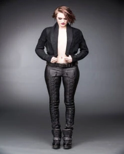 Grobstrick Bolero Schwarz 5 Grobstrick Bolero Schwarz -Halloween/Cosplay grobstrick bolero queen of darkness cardigan gothic jacke strickjacke 660651a