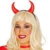 Roter Teufels Haarreif -Halloween/Cosplay haarreif mit roten teufels hoernern red devils horns halloween verkleidungs accessoire kostuem zubehoer costume accessoire 39114