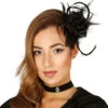 Haarclip Mit Schwarzer Rose Und Federn -Halloween/Cosplay haarspange mit schwarzer rose und federn hairclip with black rose and feathers 39097