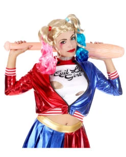 Verrückte Harlequin Perücke -Halloween/Cosplay harequin peruecke crazy mean villain wig halloween peruecke faschings peruecke 52044 03