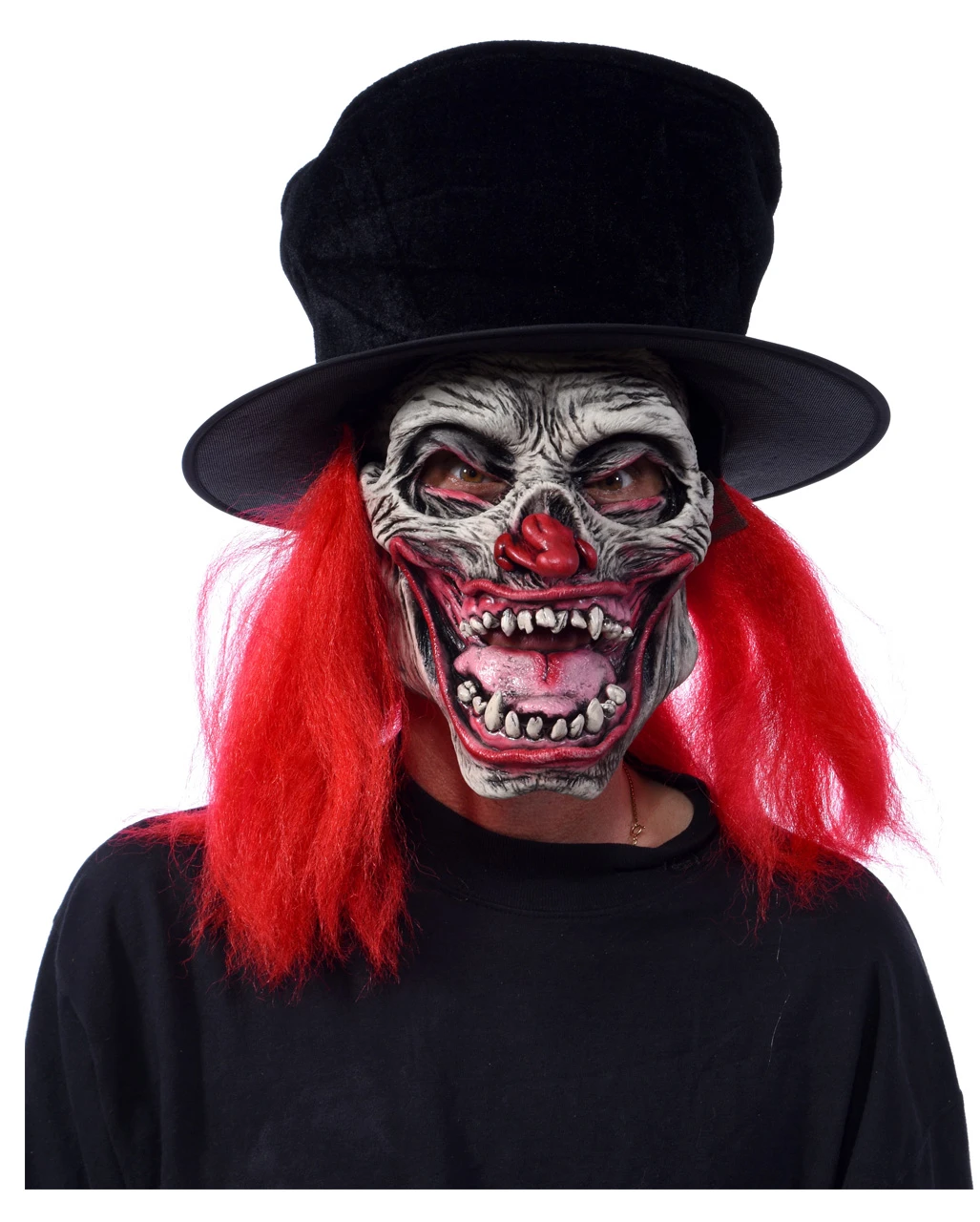 Horror Clown Maske Mit Hut 3 Horror Clown Maske Mit Hut