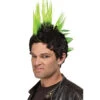 Punker Perücke Deluxe Grün -Halloween/Cosplay irokesen peruecke delxue gruen mohawk peruecke mit hahenkamm 25192