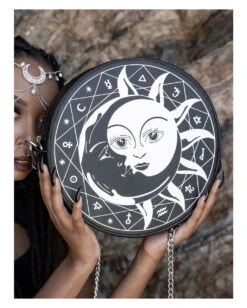 Astral Light Sonne & Mond Handtasche KILLSTAR -Halloween/Cosplay killstar astral light boho handtasche gothic handtasche gothic accessoires 50378 03