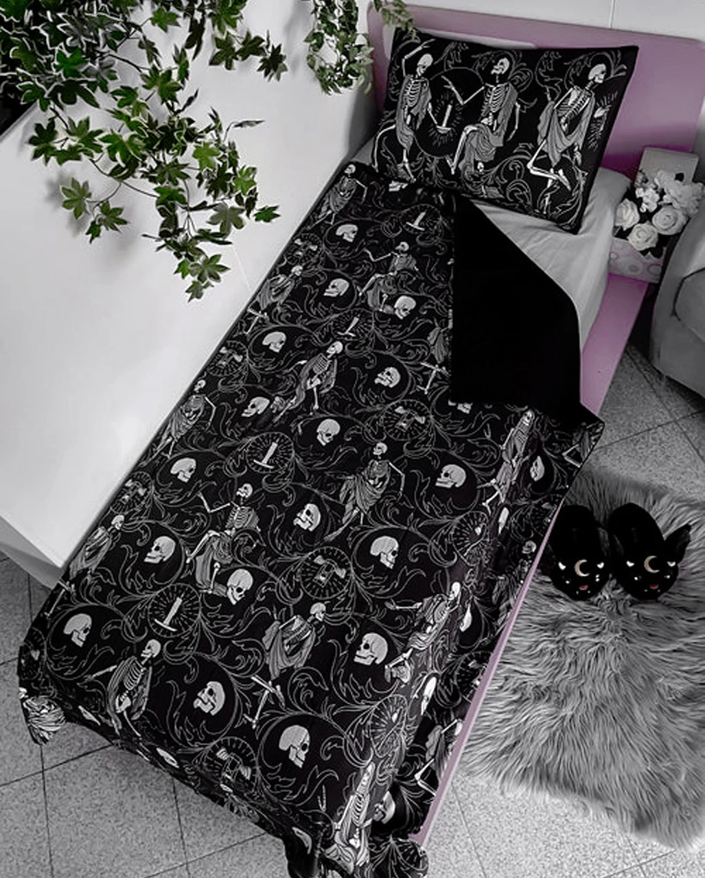 Danse Macabre Bettwäsche Set 140 X 200 Cm KILLSTAR 4 Danse Macabre Bettwäsche Set 140 X 200 Cm KILLSTAR – Bild 2