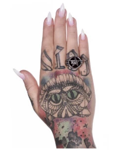 Zeke Pentagram Ring KILLSTAR -Halloween/Cosplay killstar zeke pentagram ring gothic ring gothic schmuck 50544 02