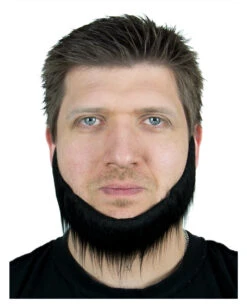 Backen-Kinn-Bart Schwarz