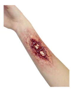 Knochenbruch / Broken Bone Wunde -Halloween/Cosplay knochenbruch wunde halloween latexwunde horrorwunde zum aufkleben 10954 2