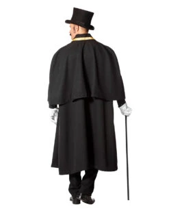 Schwarzer Kostüm Kutschermantel -Halloween/Cosplay kostuem kutschermantel schwarz kostuemmantel halloween eleganter faschingsmantel herren 36478 3